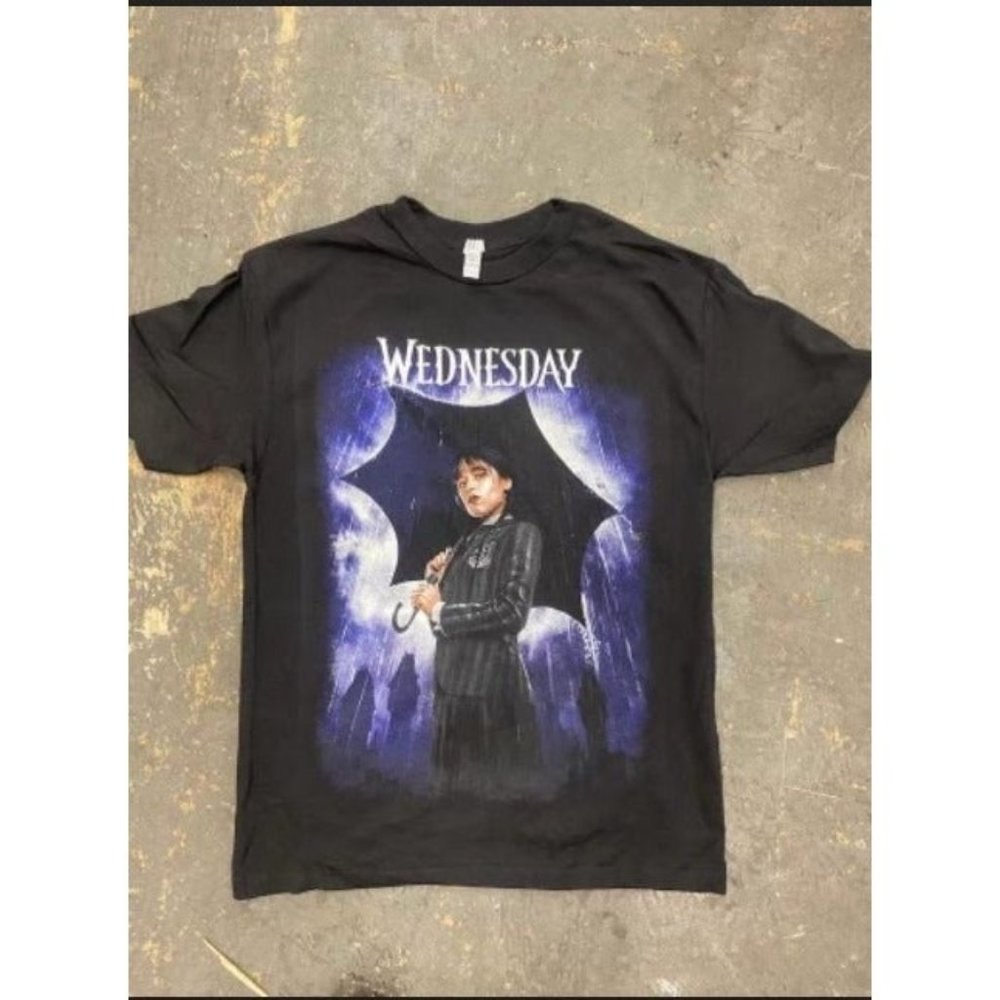 Wednesday Addams Graphic Umbrella Unisex T-Shirt Sizes S-XL